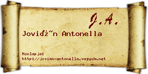 Jovián Antonella névjegykártya